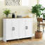 Buffet moderne avec tablettes réglables blanc
