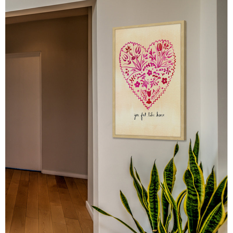 Folk Art Valentines by Christine Lindstrom - Wrapped Canvas Painting, 61cm H x 41cm W x 3.81cm D
