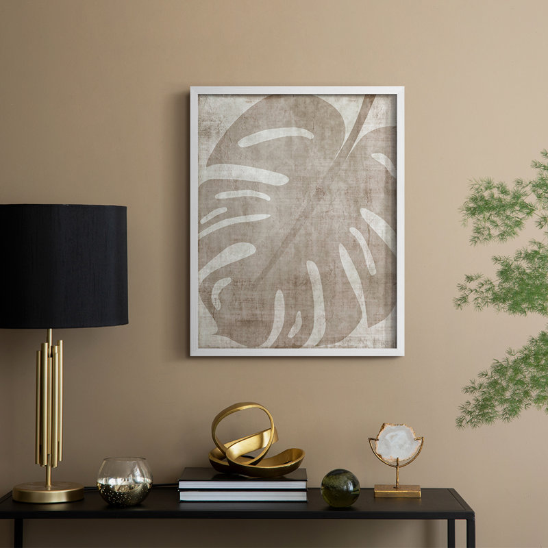 «Island Neutrals II», reproduction encadrée - bois massif, H 11 po x l 9 po, Blanc