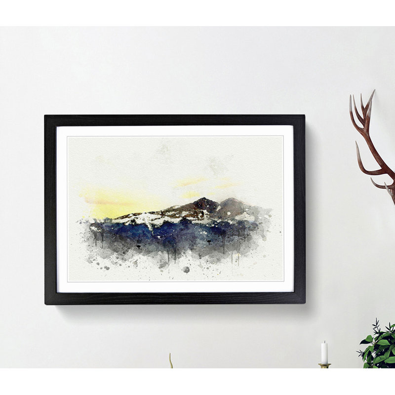 Rocky Mountains in Colorado in Abstract - Picture Frame Graphic Art Print, 40cm H x 60cm W x 2cm D, Black