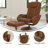 Casey-Jane LeatherSoft Massaging Multi-Position Recliner w/Side Pocket &Ottoman-1721400527