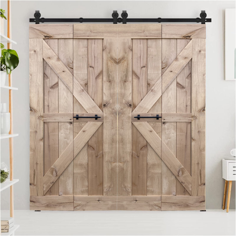 Ensemble de quincaillerie de porte de grange simple bi-pliante standard, 80 po
