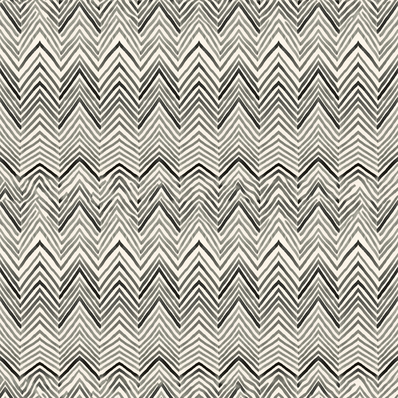 Rouleau de papier peint à chevrons L 33 pi x l 20,5 po Susan Hable, Noir/crème