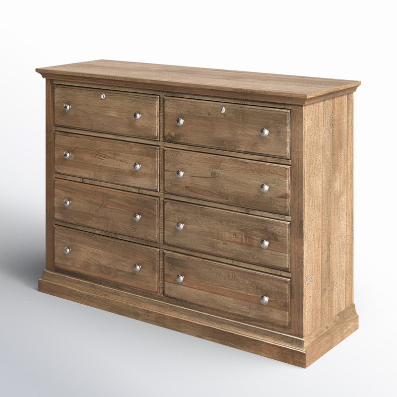 Dark Sable Solid Wood Double Dresser with Soft Close Drawers