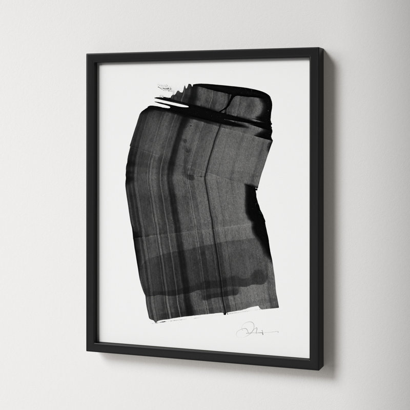 Brushstroke 1 by Jacques Pilon, Black, 20" H x 16" W x 1.25" D