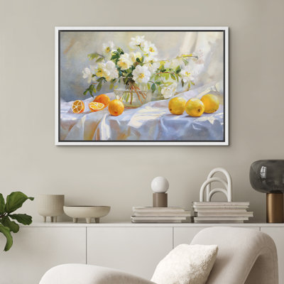 Illustration de fleurs oranges et calme