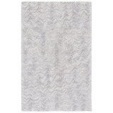 Jaylean Hand Tufted Wool/Cotton Chevron Rug in Silver