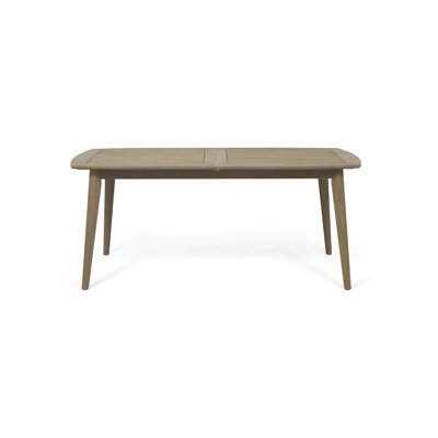 Outdoor Wood Table In Gray - Classic And Expandable Provide Ample Space For Dining
