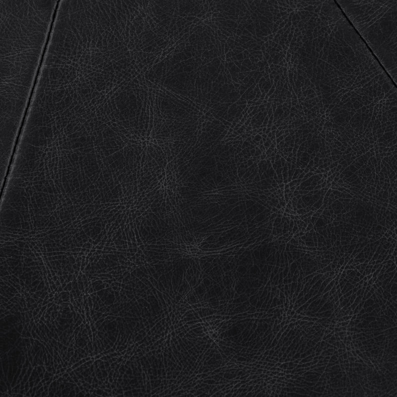 Repose-pieds en cuir italien Rowland, Noir onyx
