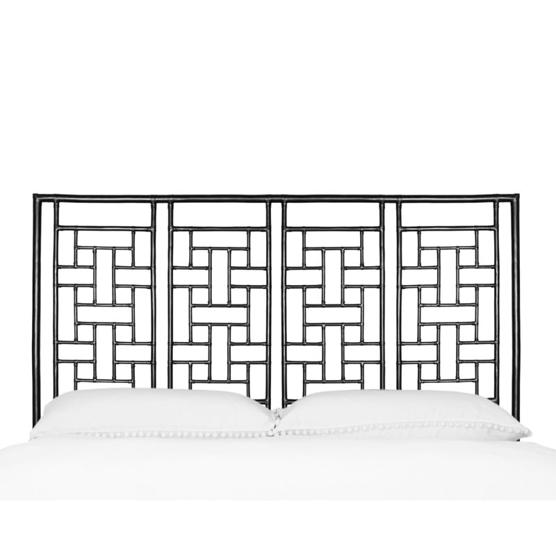 Ohana Rattan Open-Frame Headboard, Black, King