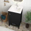 Meuble-lavabo moderne noir de 20 pouces avec lavabo en céramique, tiroir et porte à fermeture en douceur, organisateur de porte double couche, tiroir de séparation, patins réglables-478218705