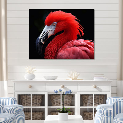 Flamants rouges rougissant I - reproduction sur toile