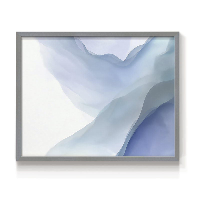 Abstract Series-XII -Framed Print - Restickable, Gray, 22" H x 28" W