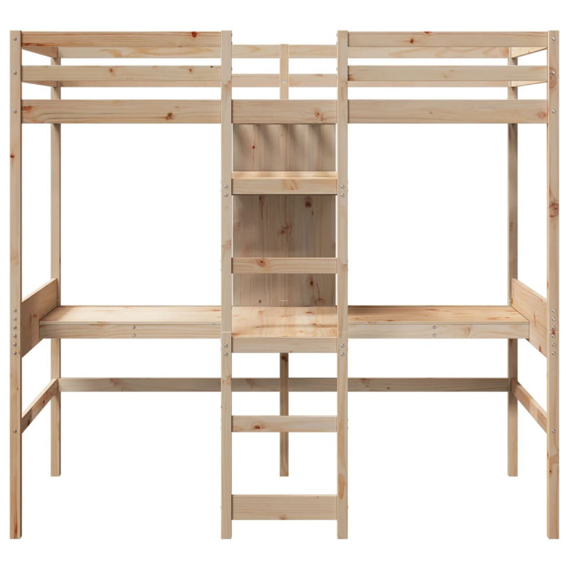 Sherbrooke High Sleepers with Trundle Included, Natural, 80 x 200 cm