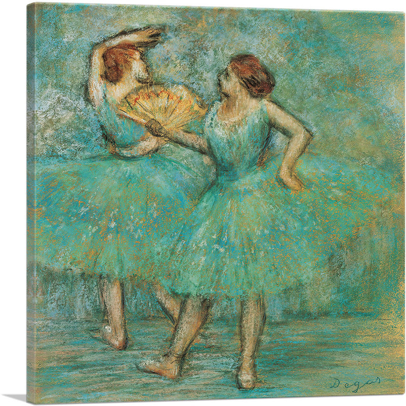«Two Dancers 1905» par Edgar Degas - peinture sur toile tendue, H 26 po x l 26 po x P 0,75 po