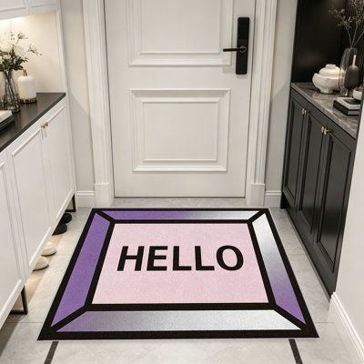 Tapis lilas argenté HELLO pour le salon, doux et confortable, convient à toutes les saisons, facile à entretenir, tapis de sol intérieur lavable à la machine, sous la ferme pour la chambre à coucher, la salle à manger, le bureau, le patio, le balcon, la décoration intérieure