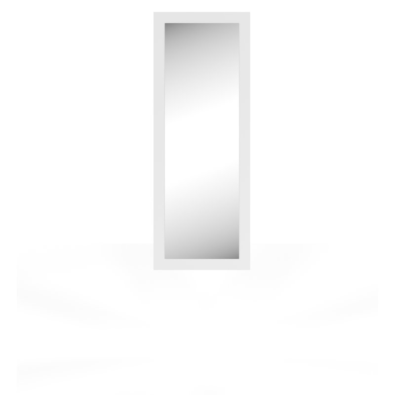 Framed Wall Mounted Overmantle Mirror in White