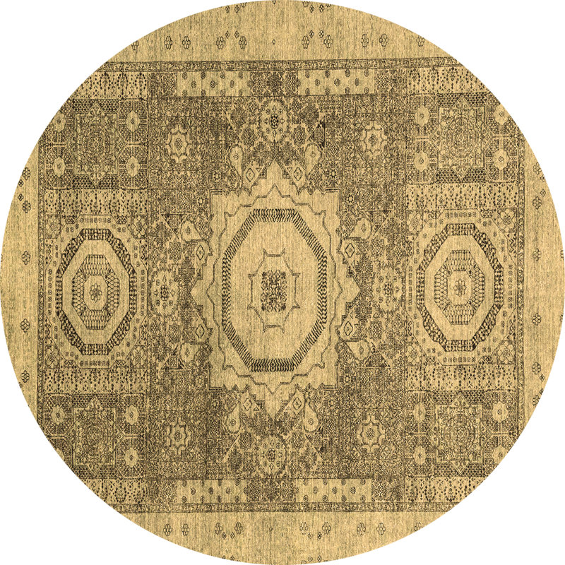 Tapis abstraits et lavables à la machine Abstract 2346, Rond 7 pi