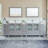 Brescia 108" Double Sink Freestanding Bathroom Vanity with Ceramic Top and Matching Mirrors-33559835