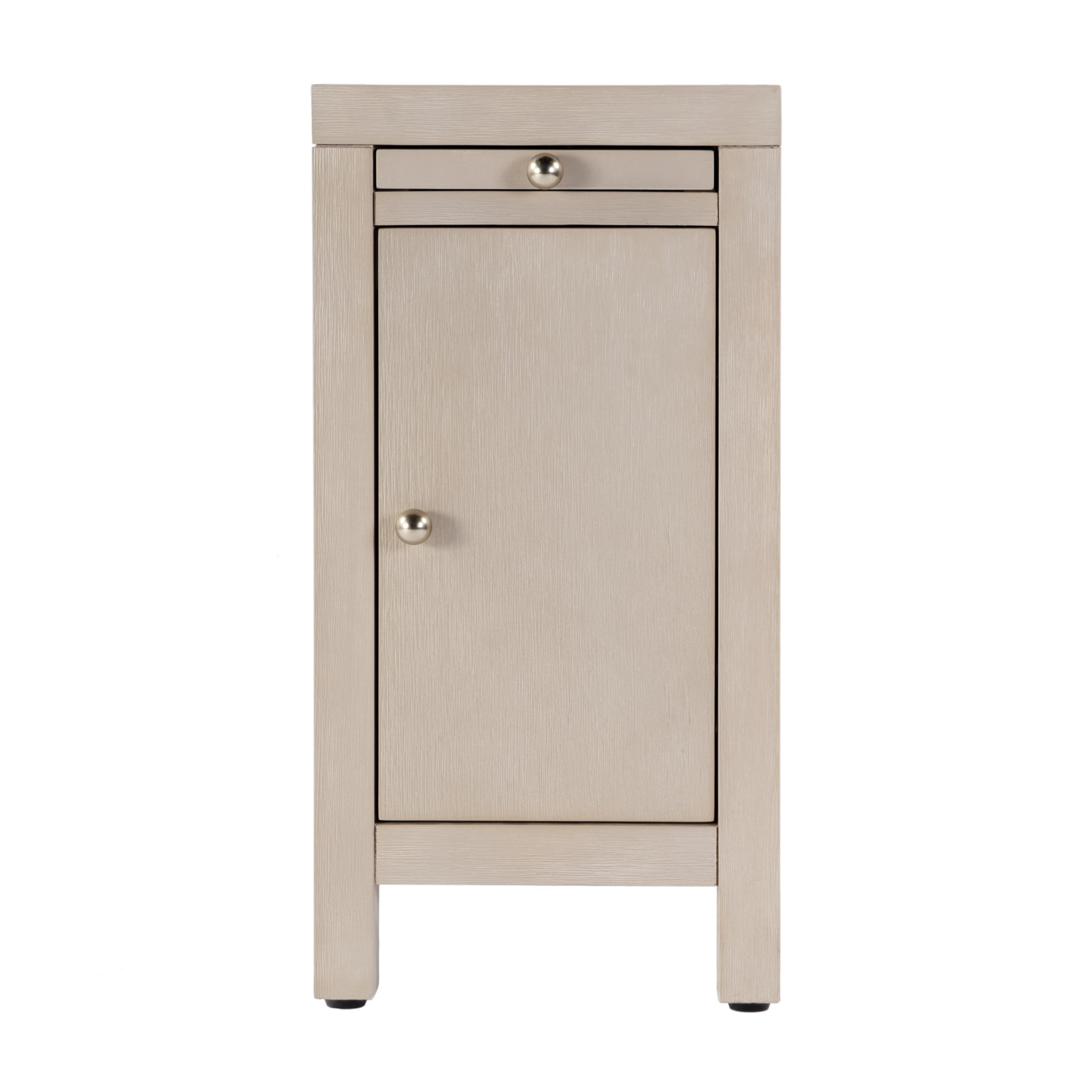 Celine 12" Acacia End Table, Antique Taupe