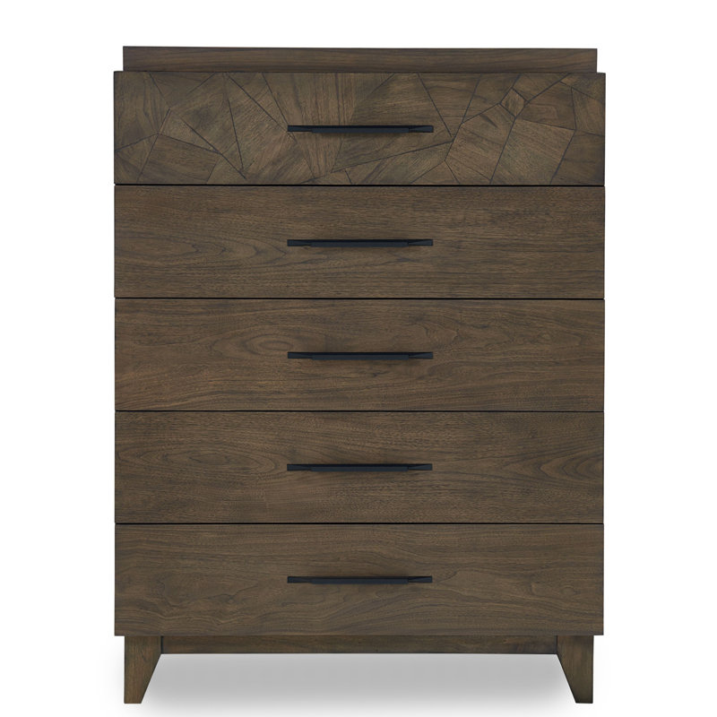 Huascar 40'' W 5 - Drawer Dresser, Brown