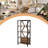 5 Tier Industrial Bookshelf with LED Lights, Metal Display Book Case, Open Book Shelf Organizer, Heavy Duty Tall Storage Bookcase for Bedroom Office Living Room, Vintage-1171439861-1171439867