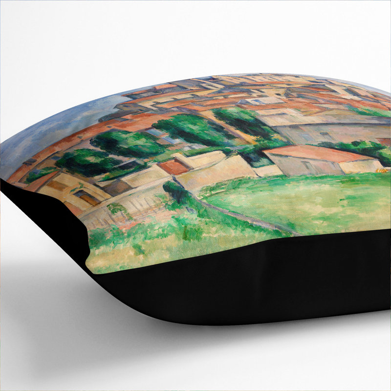 Square Throw Cushion, 40cm H x 40cm W x 15cm D, Black