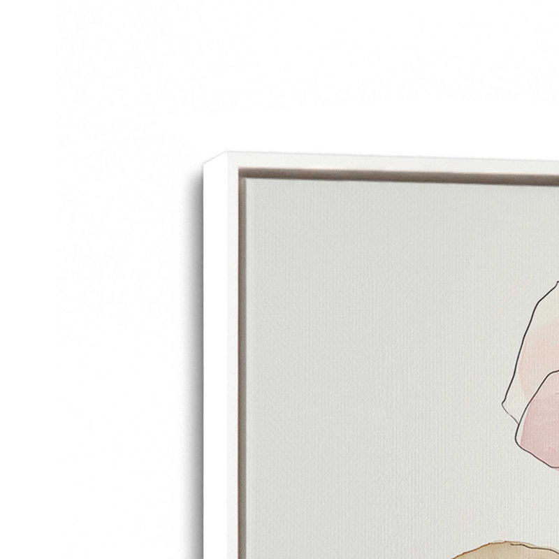 Ensemble de 2 impressions Whispered Canyon, Cadre flottant blanc opaque, 16 po x 16 po