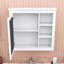 Armoire à pharmacie murale élégante avec tablettes et miroir-1276389181