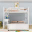 Lit superposé en bois avec bureau d'étude intégré et tiroirs de rangement-901834130-901834131