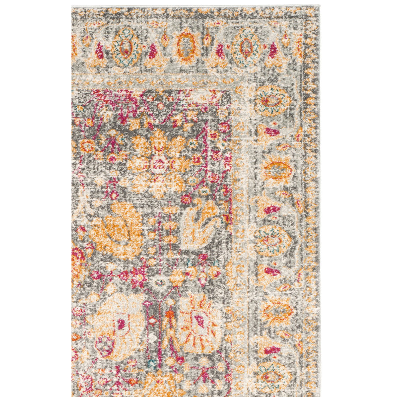 Tapis jaune / beige Edna, Rectangle 6 pi 7 po x 9 pi