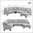 Upholstered U-Shaped Sectional Right Hand Facing-360236581