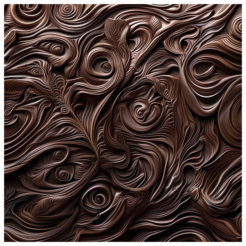 Rideaux de douche Intricate Brown Swirls, L 70 po x H 84 po