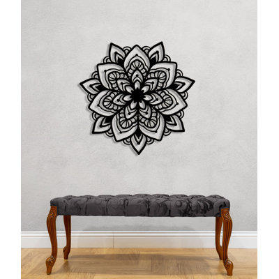 Metal Mandala Abstract Wall Hanging Décor, Creative Floral Metal Wall Art Home Decoration