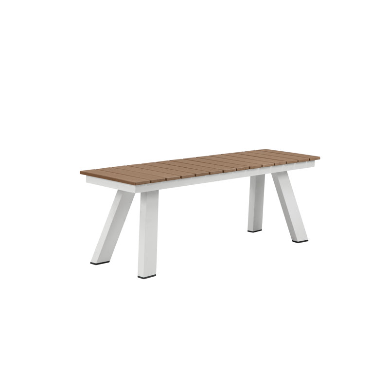 Banc d'extérieur en aluminium Pangea Home Jack, Teck