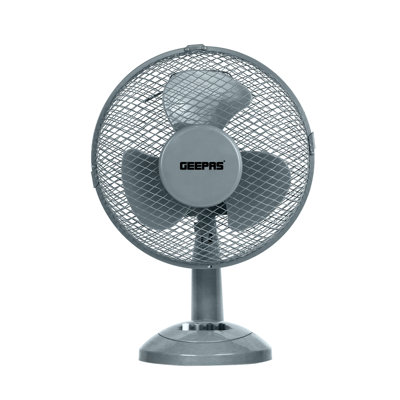 GEEPAS 12" Table Fan | Electric Portable Worktop Desk Fan with 3 Speeds 3 Blades, Adjustable Tilt Wide Angled Oscillation | Powerful Cooling Airflow for Home Office | 1 Year Warranty, 35W
