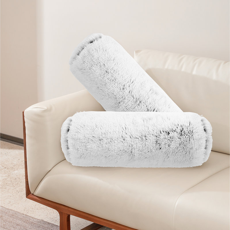 Solid Color Bolster Cushion, Gray