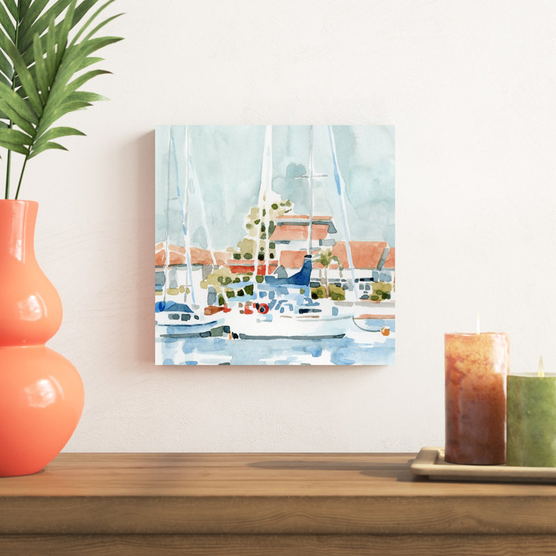 Beach Town Summer I, H 12 po x l 12 po, Toile tendue, Sans cadre