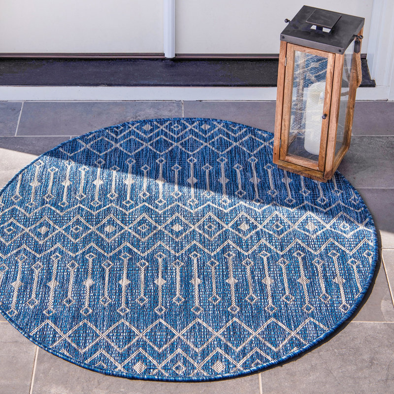 Outdoor Preen Area Rug Lakeside Color, Round 3'
