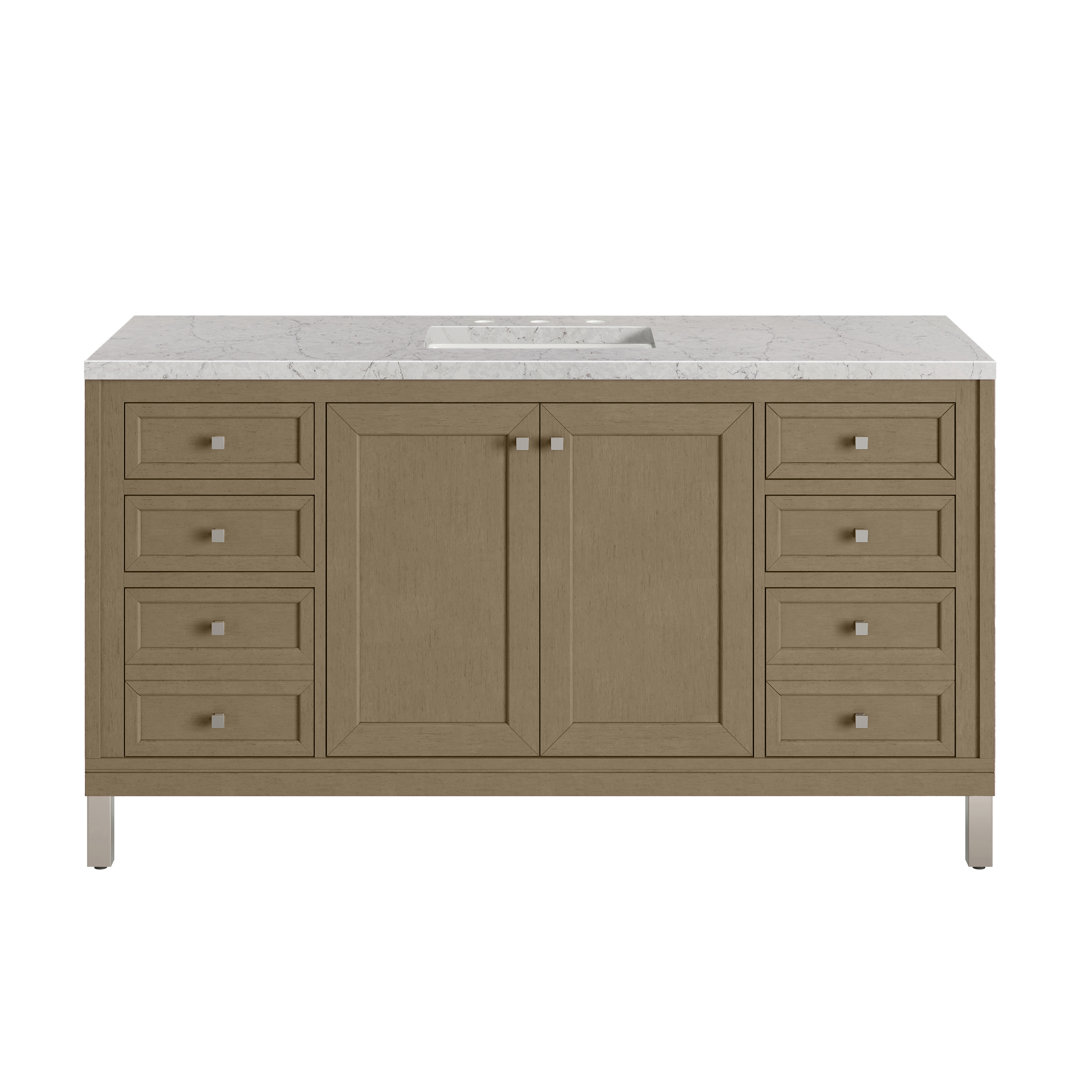 Chicago 60'' Single Bathroom Vanity with Top James Martin Vanities Top 