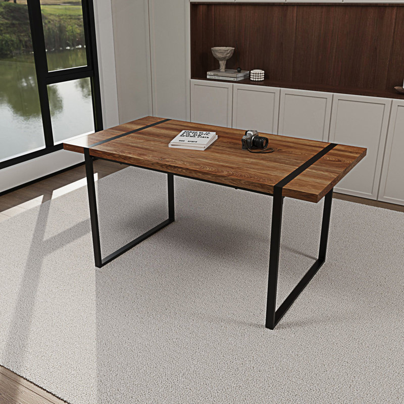 Modern Industrial Rectangular Dining Table