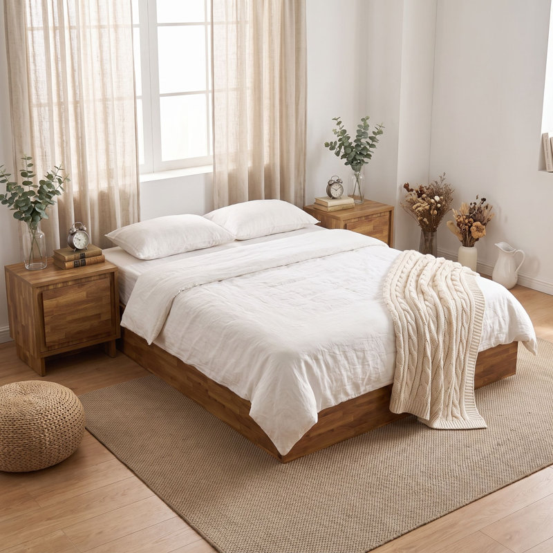 2 Piece Bedroom Set, Rustic Brown, Queen