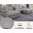 Upholstered 5 Seat U Shaped Sleeper Cloud Couch & Reversible Ottomans-458795443
