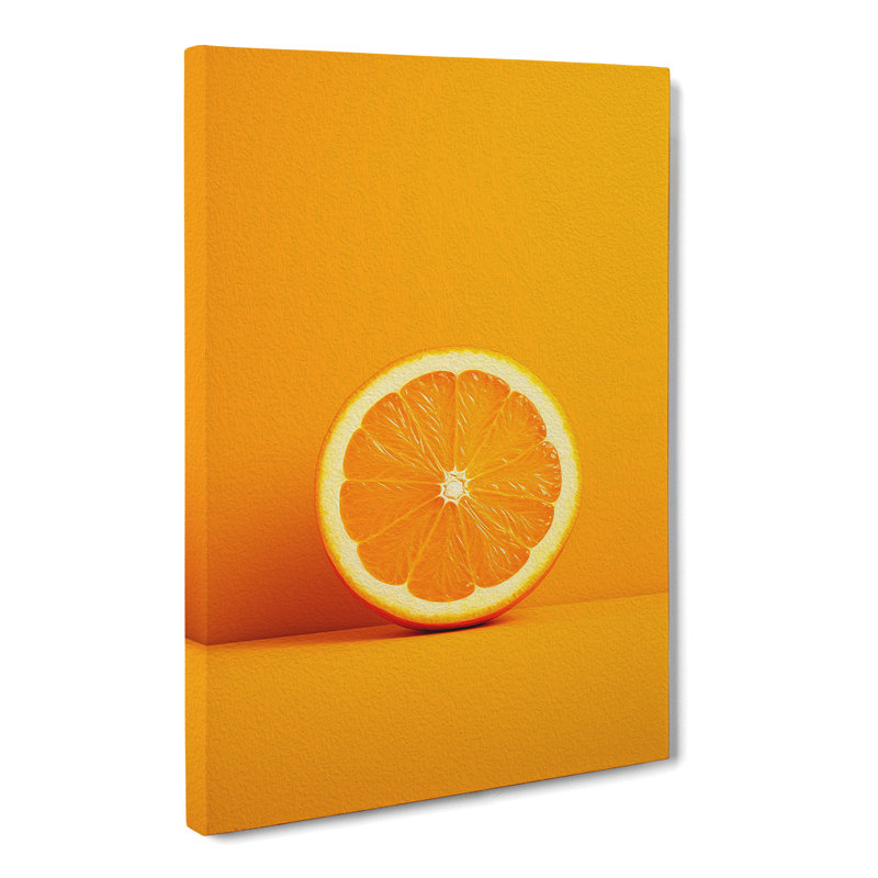 Sliced Orange Minimalism - No Frame Print, 50cm H x 35cm W x 3cm D