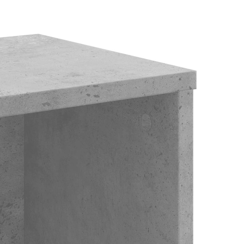 Sazya 69.5cm W Bookcase, (7 Shelves) 105cm H x 50cm W x 25cm D, Concrete Grey
