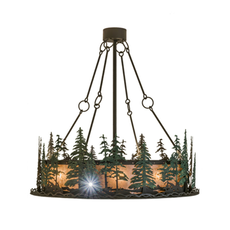 Tall Pines LED Downrod Ceiling Fan