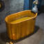Siège de baignoire autoportant intégré en bois de trempage 43 po x 26 po