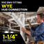 Couvercle 1-1 / 4 en PVC WV Hub, drain en PVC blanc, raccord d'évacuation et d'évacuation, (paquet de 35)
