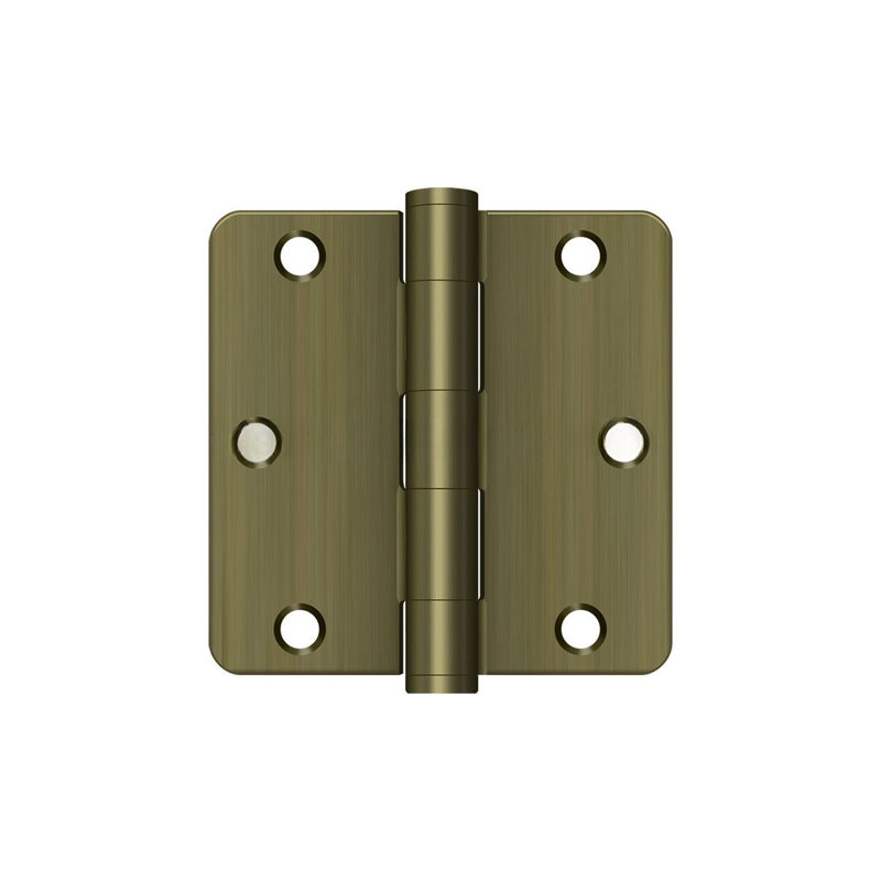 Steel Butt Bearing Hinge, Antique Brass