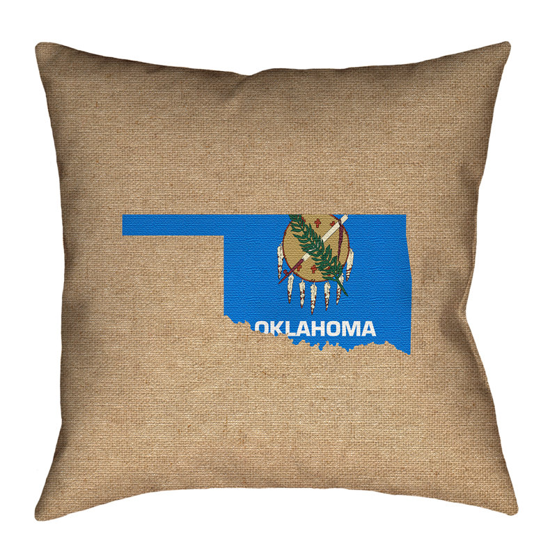 Coussin de coussins en faux lin de coussins oklahoma centers, 18 po x 18 po, Brun